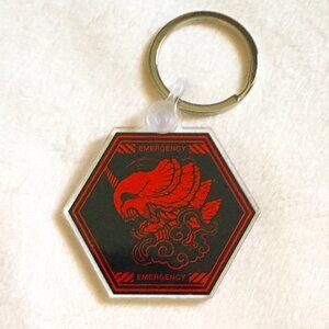 Kaiju Alert Acrylic Keychain | Japanese Monster Art Bag Charm